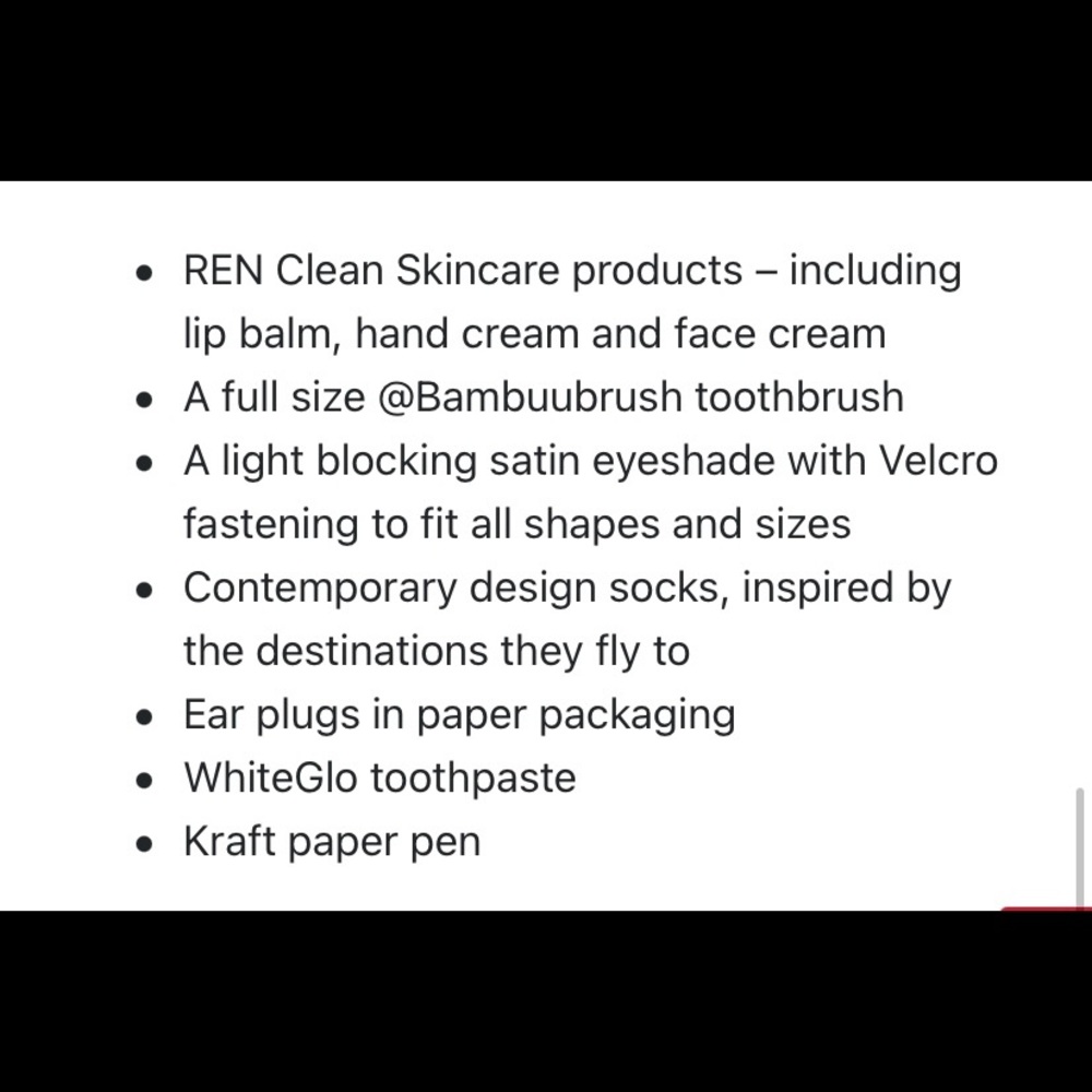 NWT New first-class Virgin Airlines goodie* bag Amenities Kit - Picture 7 of 7